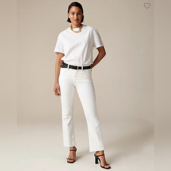 J. Crew 9" demi-boot crop jean in white wash - Best Seller - Picture 2 of 8